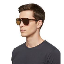   Champion napszemüveg for férfi, alkalmi szemüvegkeret, tükrös lencsék, Vacation szemüvegkeret, szűrő kategória 3, CU513403 barna /kac 1 napos szállítás