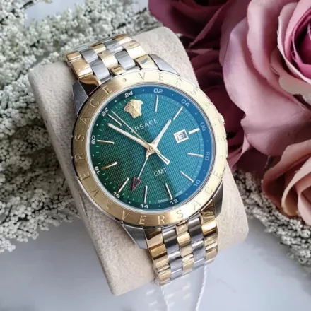 Versace VEBK00718 férfi óra karóra Univers Bicolor GMT 43mm 5ATM /kac 1 napos szállítás
