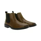 stílusos SKECHERS Miller Boris férfi ódi bőr Chelsea csizma  Air-Cooled Memory szivacs 205072 barna Méret: 41 /kac 1 napos szállítás