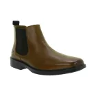 stílusos SKECHERS Miller Boris férfi ódi bőr Chelsea csizma  Air-Cooled Memory szivacs 205072 barna Méret: 41 /kac 1 napos szállítás