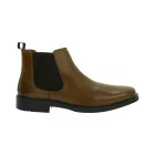 stílusos SKECHERS Miller Boris férfi ódi bőr Chelsea csizma  Air-Cooled Memory szivacs 205072 barna Méret: 41 /kac 1 napos szállítás