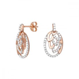   Esprit Női fülbevaló ékszer ezüst rosegold cirkónia Nature Glam ESER91936A000