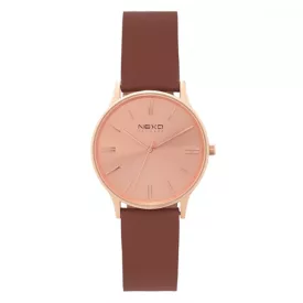   NEXO DENMARK Női óra karóra Pituffik rosegold arany barna 2551L