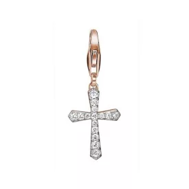   Esprit nyaklánc kiegészítő Charms ezüst cirkónia rosegold Belief kereszt ESCH91424B000