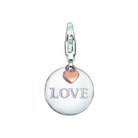 Esprit nyaklánc kiegészítő Charms ezüst rosegold Medal Love ESCH91587D000