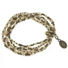   Konplott karkötő Gyöngy 'n' Ribbons elastisch rózsaszín antique cooper