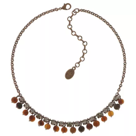 Konplott nyaklánc ékszer Earth, felhúzó & Glamour barna antique cooper / ezüst