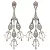 Konplott fülbevaló ékszer Chandelier fehér antique réz hosszú