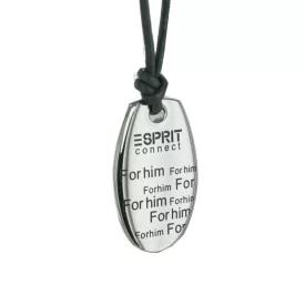   Esprit Unisex férfi női Lánc nemesacél bőr szürke Forhim - Forher ESNL001