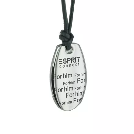 Esprit Unisex férfi női Lánc nemesacél bőr szürke Forhim - Forher ESNL001
