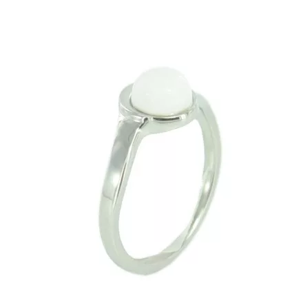 Skagen Női gyűrű ezüst fehér Achat Gyöngy JRSW022 S6 (16.5 mm Ø)