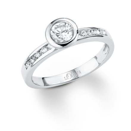 s.Oliver ékszer Női gyűrű ezüst cirkónia SO729 52 (16.5 mm Ø)
