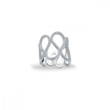 Kurshuni gyűrű Infinity ezüst KR378-6 54 (17.2 mm Ø), Rh - Rhodium (silvery fehér szín)