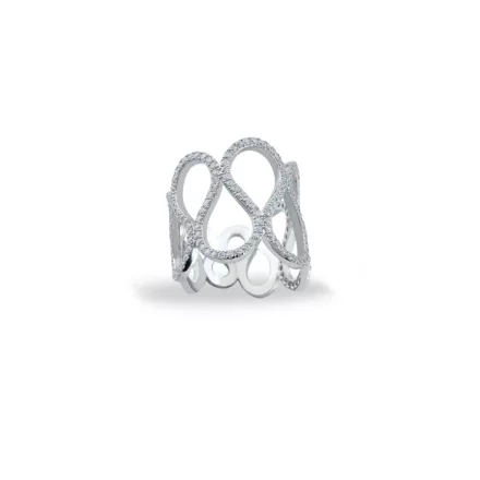 Kurshuni gyűrű Infinity ezüst KR378-6 56 (17.8 mm Ø), Rh - Rhodium (silvery fehér szín)
