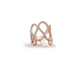   Kurshuni gyűrű Infinity ezüst KR378-6 56 (17.8 mm Ø), Rg - rózsa arany (rózsa szín)