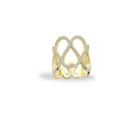   Kurshuni gyűrű Infinity ezüst KR378-6 58 (18.4 mm Ø), Au - sárga arany (sárga szín)