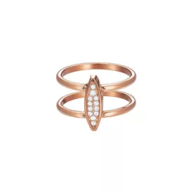   Esprit Női gyűrű nemesacél rosegold cirkónia Exclusive ESRG12856C 53 (16.8 mm Ø)