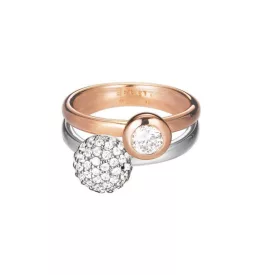  Esprit Női gyűrű ezüst Bicolor cirkónia dupla embrance ESRG92396A1 53 (16.8 mm Ø)