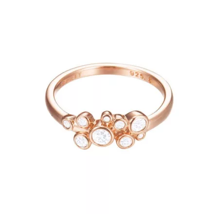 Esprit Női gyűrű ezüst rosegold cirkónia Symphony ESRG92843C1 57 (18.1 mm Ø)