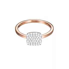  Esprit Női gyűrű ezüst rosegold cirkónia Glam szögletes ESRG92811C1 53 (16.8 mm Ø)