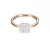 Esprit Női gyűrű ezüst rosegold cirkónia Glam szögletes ESRG92811C1 53 (16.8 mm Ø)