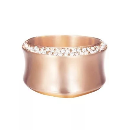 Esprit Női gyűrű nemesacél rosegold köves Curved ESRG12542C1 54 (17.2 mm Ø)