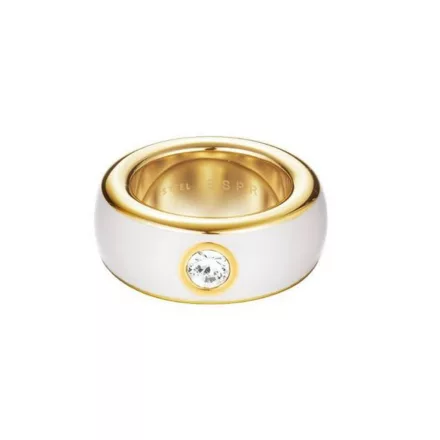Esprit Női gyűrű nemesacél arany Fancy fehér ESRG12194J1 53 (16.8 mm Ø)