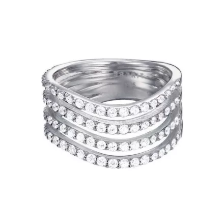 Esprit Női gyűrű ezüst cirkónia Gleaming ESRG92823A1 57 (18.1 mm Ø)