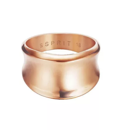 Esprit Női gyűrű nemesacél rosegold Curved ESRG12382C1 53 (16.8 mm Ø)