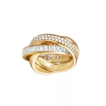 Esprit Női gyűrű nemesacél arany Tridelia cirkónia ESRG02258B1 57 (18.1 mm Ø)