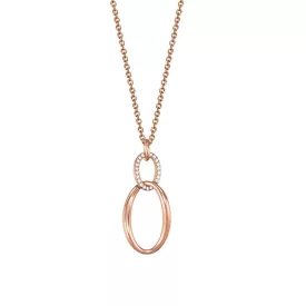   Esprit Női Lánc nyaklánc nemesacél rosegold cirkónia ESNL13112C420