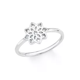   s.Oliver ékszer Női gyűrű ezüst cirkónia fehér SO PURE Blume 201722 54 (17.2 mm Ø)