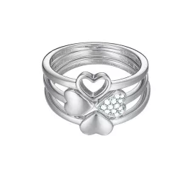   Esprit Női gyűrű Stapelring ezüst cirkónia Lucky Love ESSE91014A 57 (18.1 mm Ø)