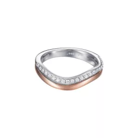   Esprit Női gyűrű ezüst Bicolor cirkónia Wave Dua ESRG92467D1 57 (18.1 mm Ø)