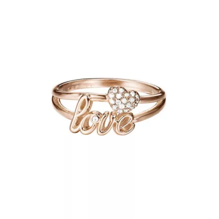 Esprit Női gyűrű Messing JW52882 rosegold LOVE/Herzen ESRG02773C1 57 (18.1 mm Ø)