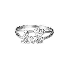   Esprit Női gyűrű Messing jw52882 ezüst LOVE/Herzen ESRG02773A1 57 (18.1 mm Ø)