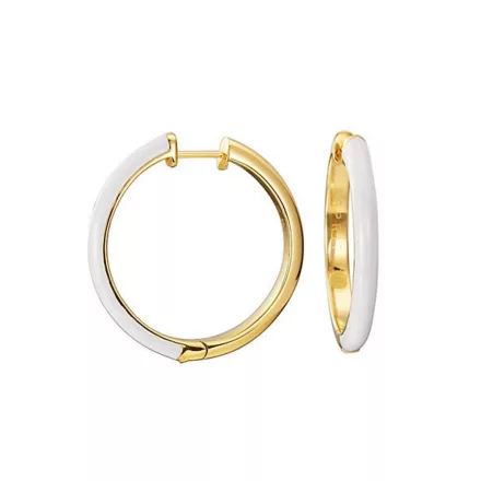 Esprit Női fülbevaló ékszer Creole nemesacél arany Fancy fehér ESCO11656J000
