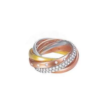 Esprit Női gyűrű Messing ezüst rosegold arany Tricolor Magnifica Trio ESRG02838D190