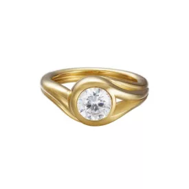   Esprit Női gyűrű ezüst arany Glamour Solitaire cirkónia ESRG92036B1 57 (18.1 mm Ø)