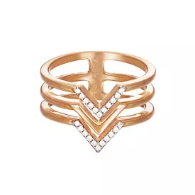   Esprit Női gyűrű nemesacél rosegold JW52894 cirkónia ESRG02611D1 57 (18.1 mm Ø)