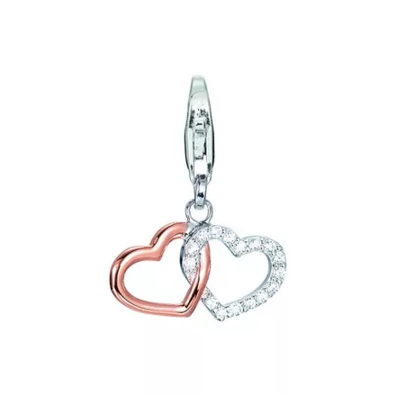 Esprit nyaklánc kiegészítő Charms ezüst rosegold cirkónia Love Connection ESCH91536D000