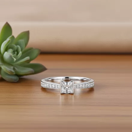 Esprit Női gyűrű ezüst cirkónia Solitaire ESRG91905A1 56 (17.8 mm Ø)
