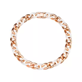   Esprit Collection Női Lánc nemesacél rosegold fehér CERAMIA ELNL11855C420