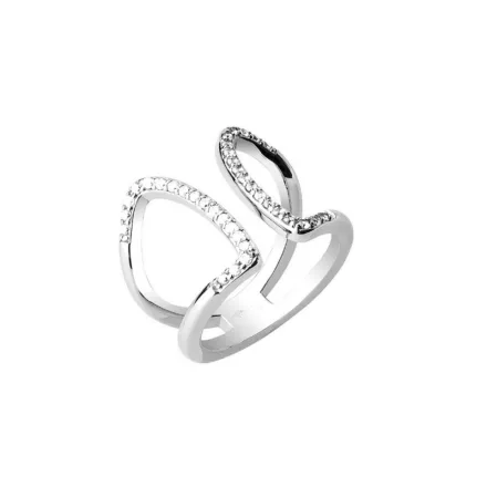 Joop Női gyűrű nemesacél ezüst cirkónia Refined JPRG00011A1 56 (17.8 mm Ø)