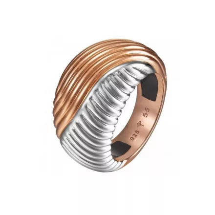 Joop Női gyűrű nemesacél ezüst rosegold Waves JPRG10609A 57 (18.1 mm Ø)