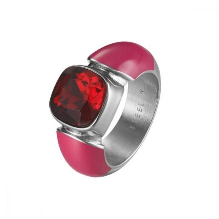 Joop Női gyűrű nemesacél rózsaszín cirkónia JPRG10594A 55 (17.5 mm Ø)