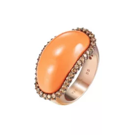   Joop Női gyűrű ezüst rosegold cirkónia korall JPRG90706C 55 (17.5 mm Ø)