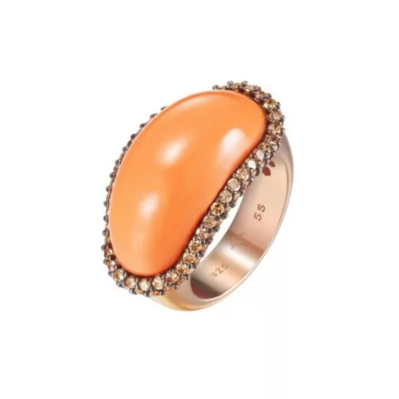 Joop Női gyűrű ezüst rosegold cirkónia korall JPRG90706C 55 (17.5 mm Ø)