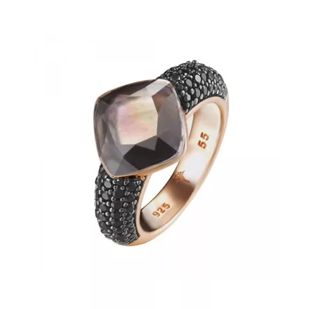 Joop Női gyűrű ezüst rosegold cirkónia Amazonit Kirsten JPRG90657C 53 (16.8 mm Ø)