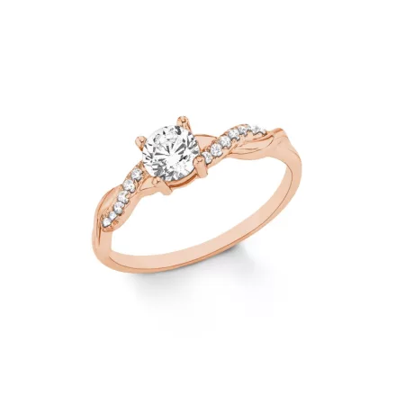 s.Oliver ékszer Női gyűrű ezüst rosegold cirkónia 202100 50 (15.9 mm Ø)